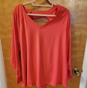 Drape back workout shirt